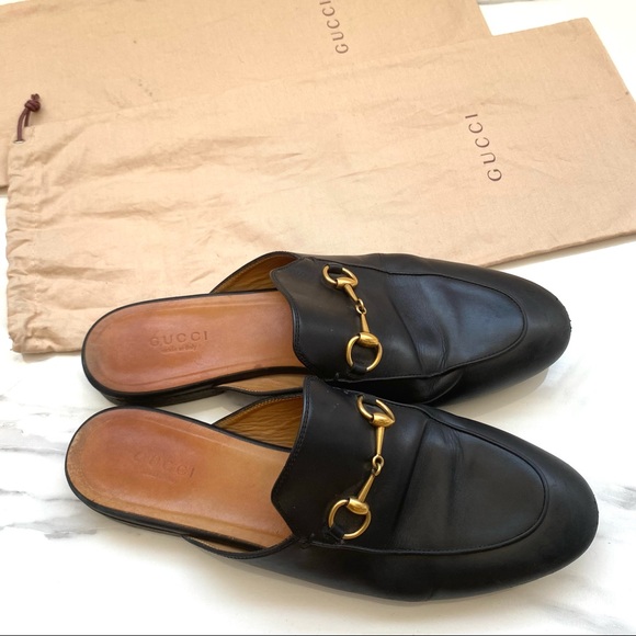 Authentic Gucci Black Leather Slippers - Picture 10 of 11